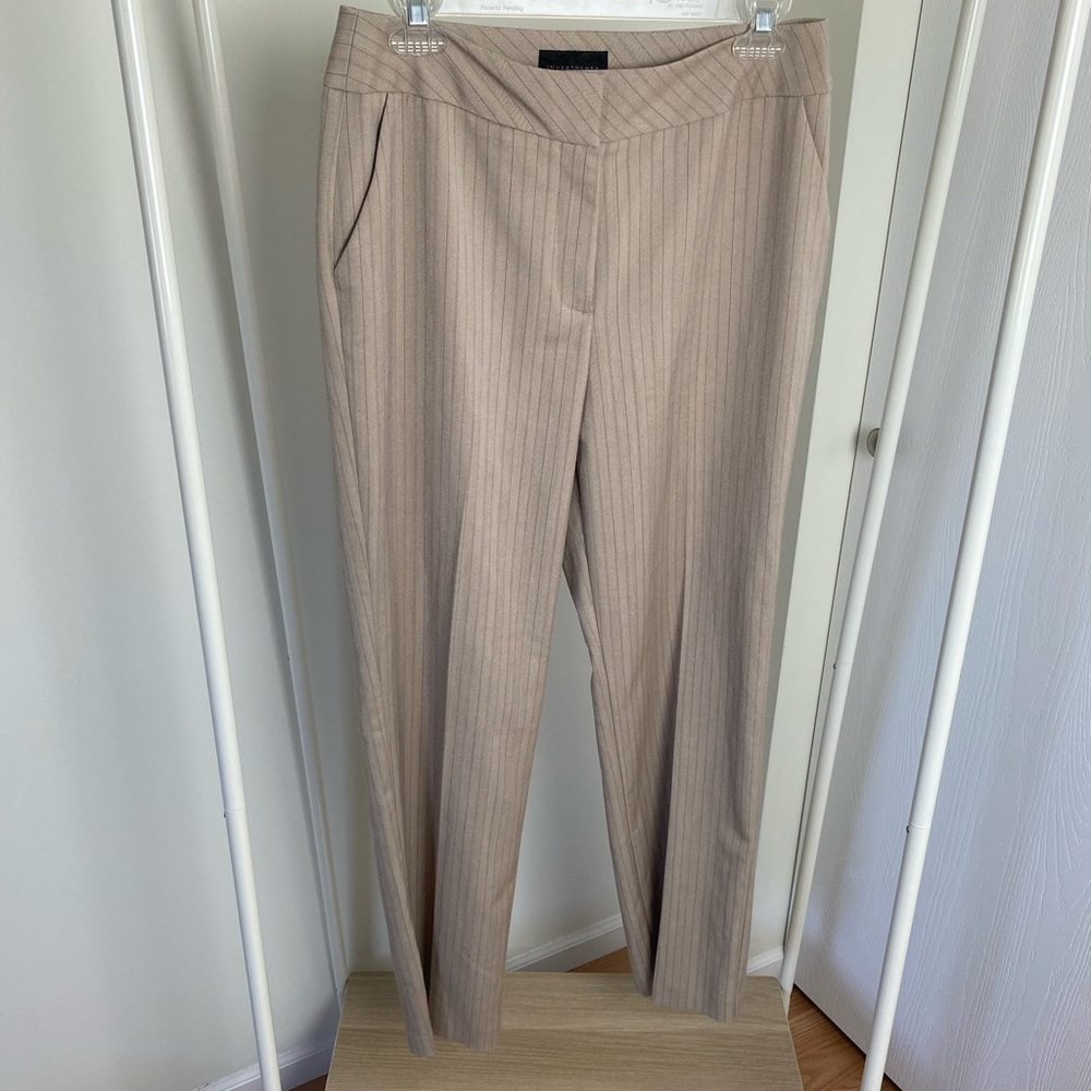 Y2K Investments Tan Pinstripe Trousers